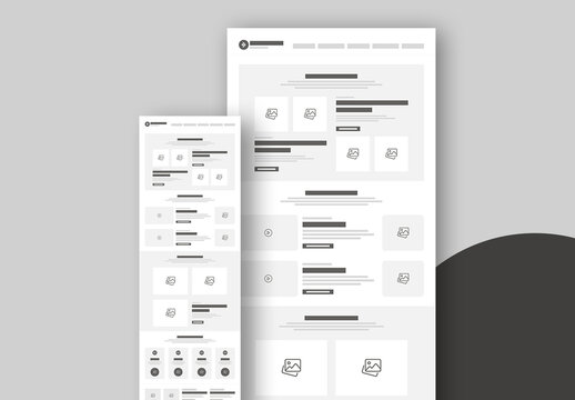 Landing Page Wireframe Template Layout