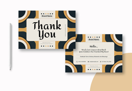 Modern Thank You Card Design