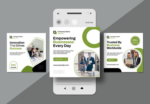 Social Media Post Design Template Layout