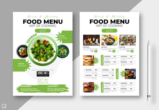 Restaurant Food Menu Flyer Template