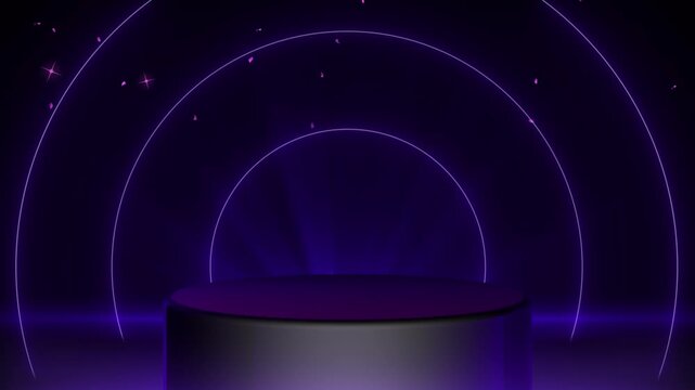 Premium purple 3D pedestal animation for product presentation, branding, advertising, showcase, and modern promotional designs.
