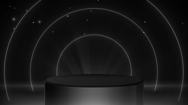 Minimal white 3D pedestal animation for product presentation, branding, advertising, showcase, and modern promotional designs.