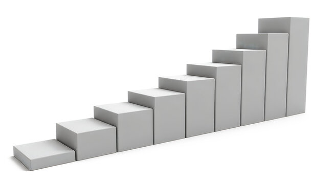 Rising Staircase of Grey Blocks