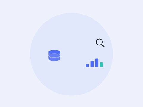 Minimalist Big Data Analytics Flat Illustration Background