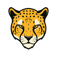 Cheetah head illustration isolated on transparent background