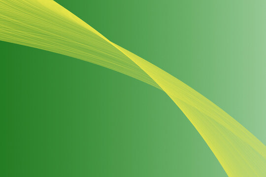 Abstract Green Background with Dynamic Yellow Wave Lines