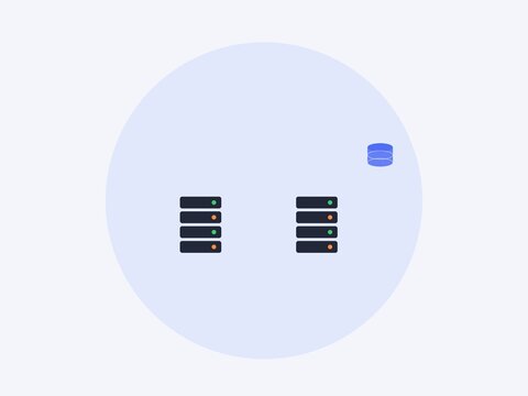 Minimalist Data Center Flat Illustration Background