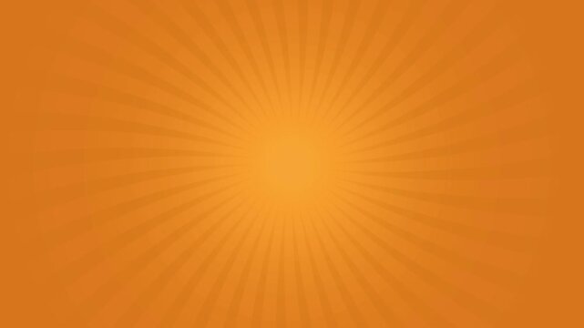 Orange Cartoon Spinning Radial Burst Background Video Animation