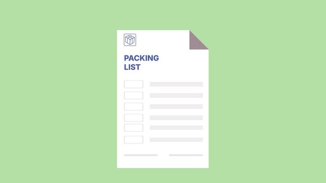 Packing List Shipping Document with Checklist