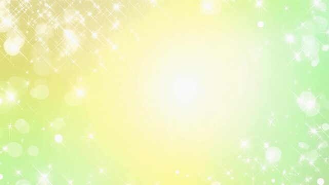明るい光が輝く黄色と緑の抽象的な背景