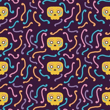 seamless pattern with skull