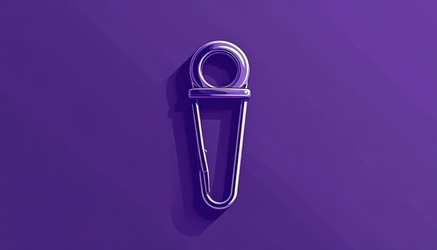 Purple Background with Safety Pin Icon Design.
