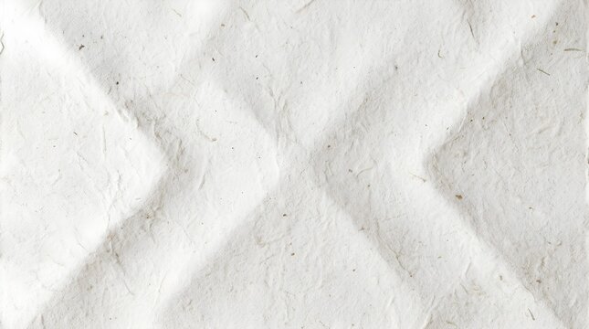 White Wrinkled Paper Texture Background with Natural Folds