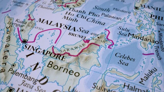 cinematic map journey from thailand and vietnam to the islands of indonesia