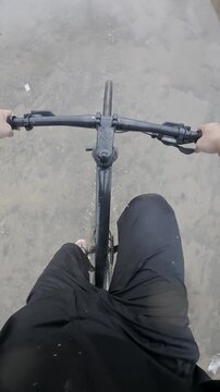 First Person View of Riding a Bicycle
