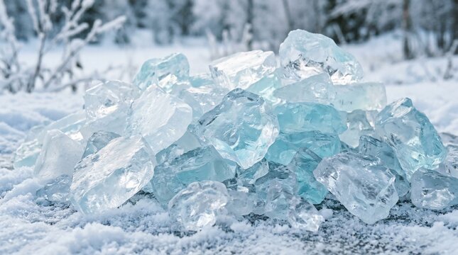 Ice crystal pile