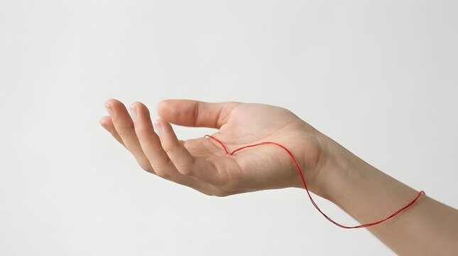 Open human palm with a visible red scratch against a clean white background, representing minor injury, skin damage, first aid, healthcare, and wound prevention.