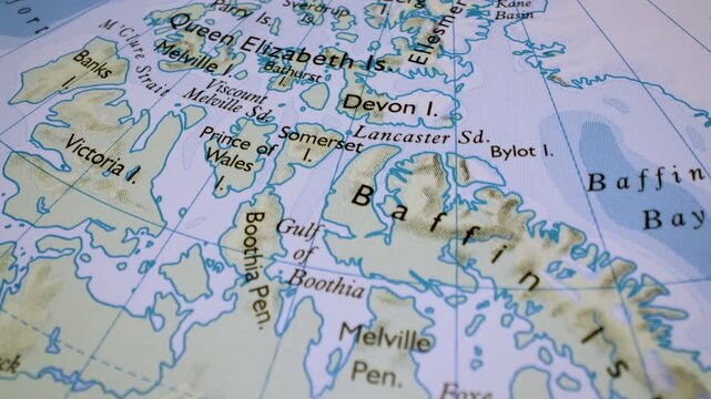 cinematic map journey from baffin island to the queen elizabeth islands