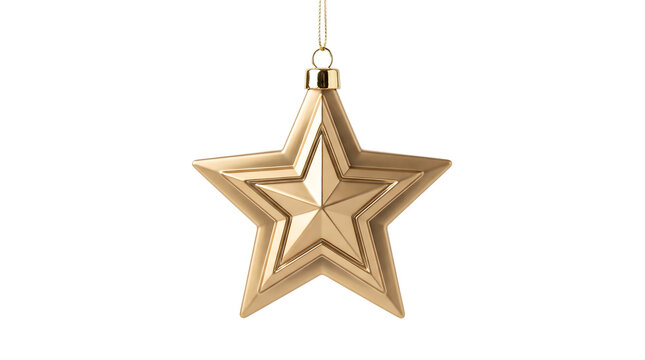 A beautiful golden star ornament perfect for adding a festive touch to your christmas tree decorations
