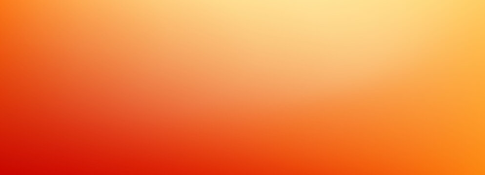 Warm orange yellow red gradient background. Autumn colored blurred wallpaper. Fall smooth gradation backdrop for banner, poster, leaflet, brochure, booklet. Vector abstract fiery template overlay