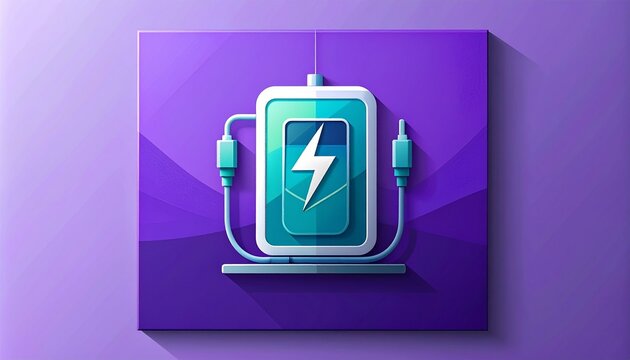 Modern Electric Vehicle Charging Station Icon Design.