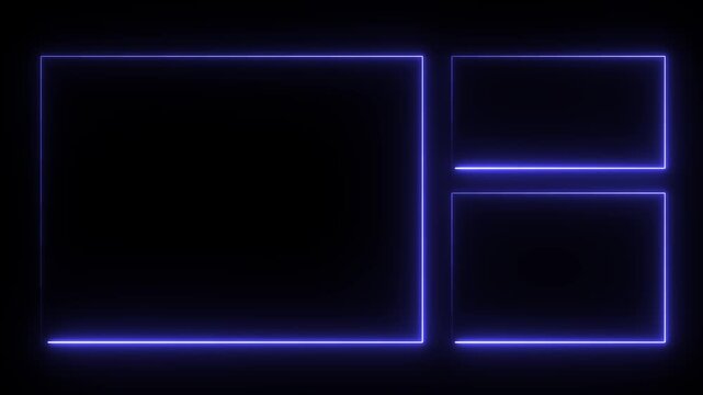 An animated neon rectangle frame commonly used for streaming overlays.