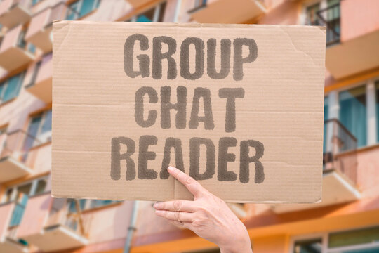 "Group chat reader" One person always sees the messages but never answers. GROUP. CHAT. READER. VIEWER. SILENT.