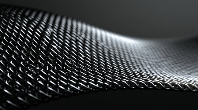 Metallic Mesh Wave Abstract Technology Texture Background