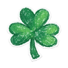Fototapeta premium PNG Green clover sketch illustration.