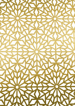 Large gold pattern with a transparent background