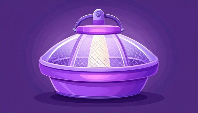 Futuristic Purple Mosquito Trap with Glowing Light.