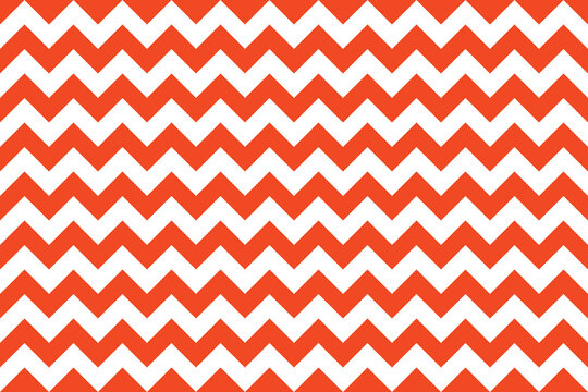 OrangeRed and white color Zig zag seamless pattern.