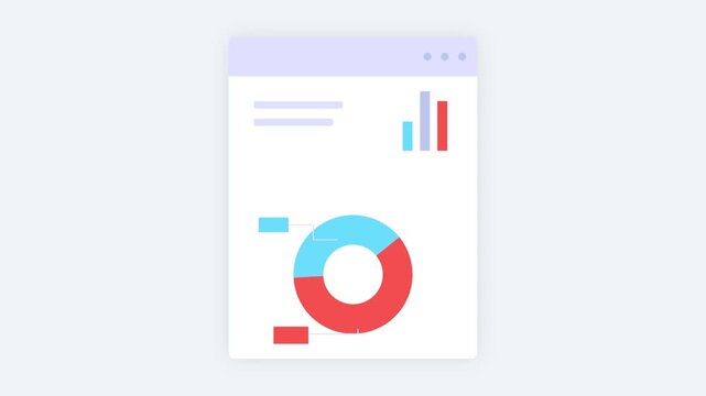 Minimalist Digital Analytics Report Interface Vector Illustration Concept