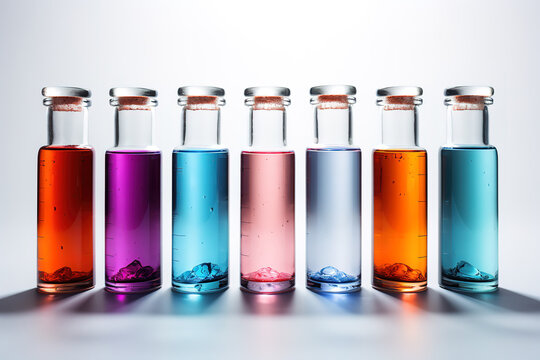 Amazing Virus screening test of medical flasks in plain plastic tubes for liquid donation analysis