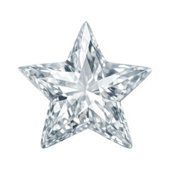 Fototapeta premium PNG Sparkling star-shaped diamond gem
