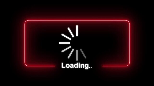 Abstract oading wheel animation - Animated spinning load icon with alpha layer transparent background. circle Loading icon animation.