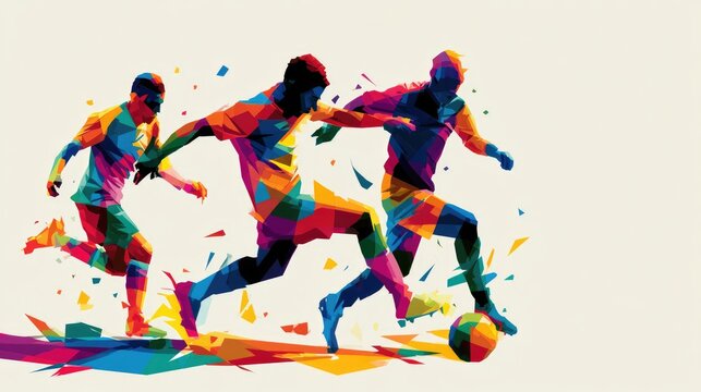 Illustration of Football In Action