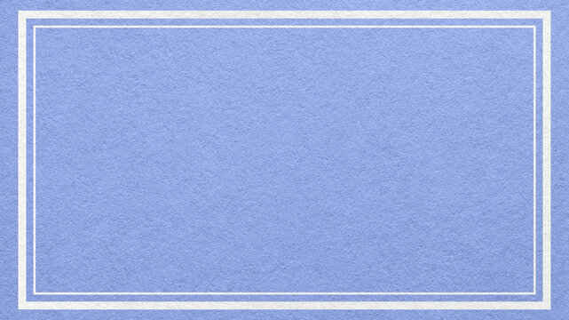 Textured light pastel blue paper background with white double frame border and copy space for banner, presentation, template.