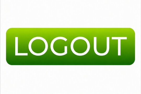 Green logout button with white text for website or application interface