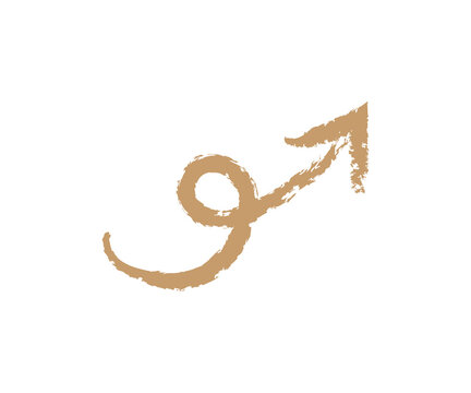 abstract brown brush arrow design.