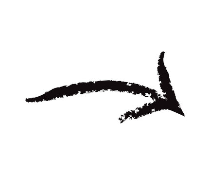 abstract black brush arrow design.
