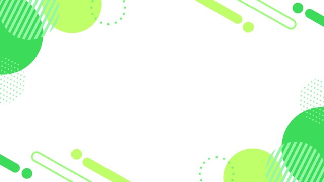 cute pop style background frame featuring colorful Memphis style geometric patterns in pastel colors