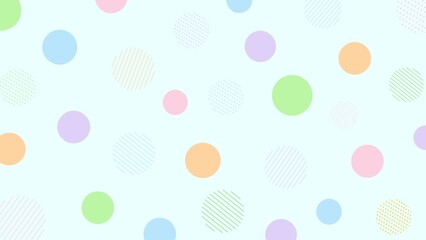 cute simple background featuring a colorful pastel polka dot pattern © yusu