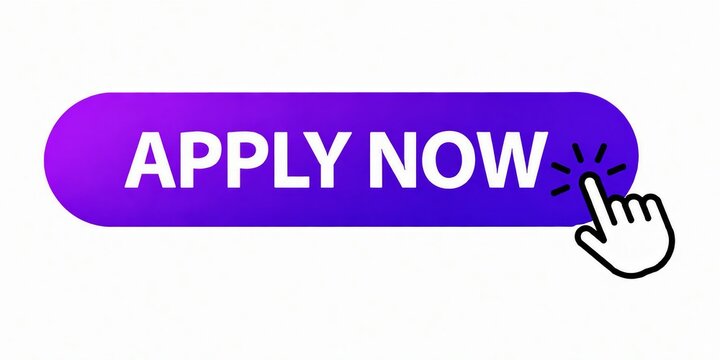 Vibrant purple apply now button with click animation