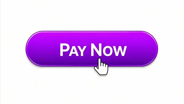 Purple pay now button with click effect