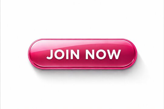 Pink call to action button with join now text