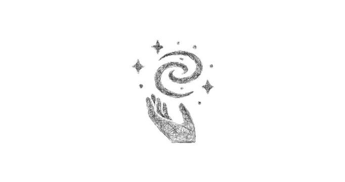 Sketch magic spell icon animation - smooth progressive reveal