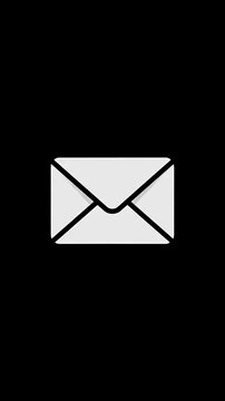 Digital communication action event features a mail subject at a location for content type in a dark environment viewpoint