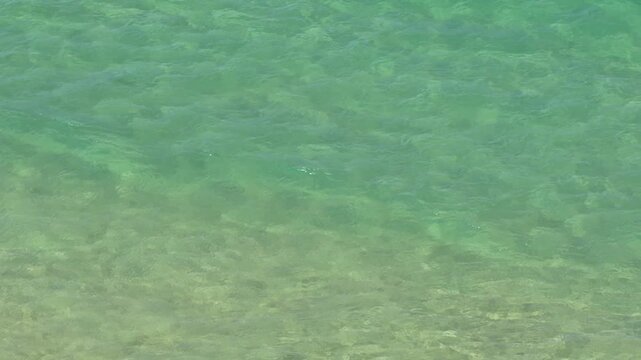 Dreamy exotic ocean flowing at Basque Coast beach. Biarritz, France.