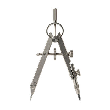 Metal geometry compass for drawing circles and math